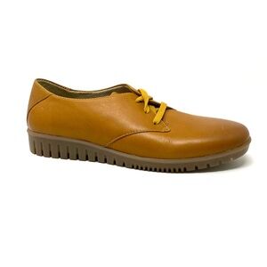 Dansko Libbie Oxford Mustard Burnished Calf Leather Comfort Shoes
